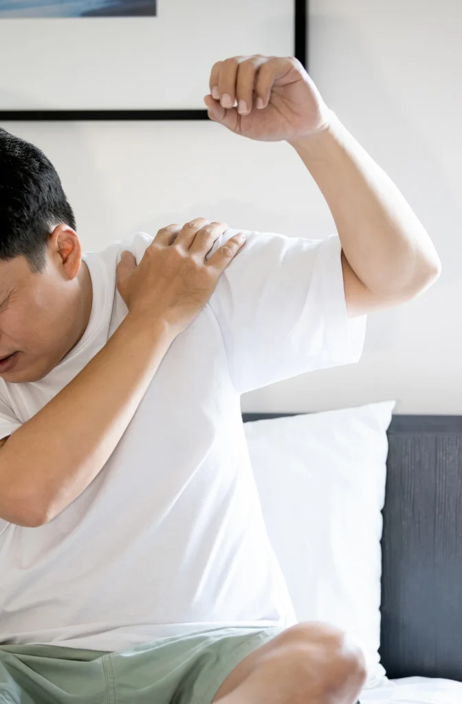 Man with shoulder arthritis