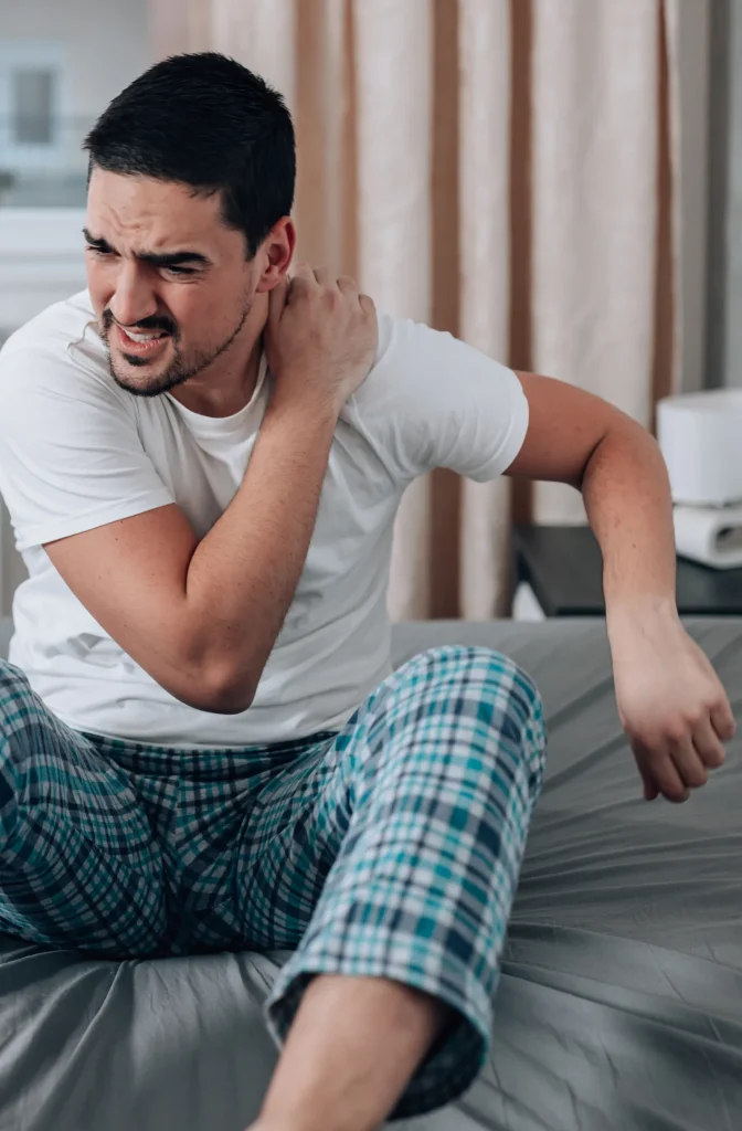 Man with shoulder pain