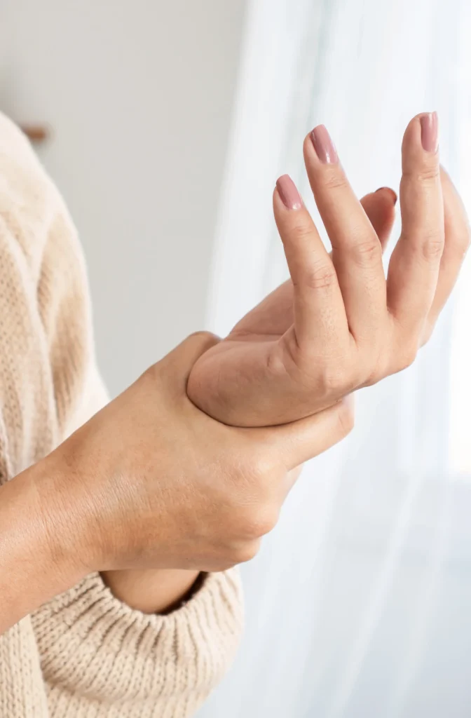 Woman with a sore wrist