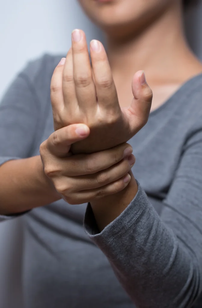 Woman with a sore wrist