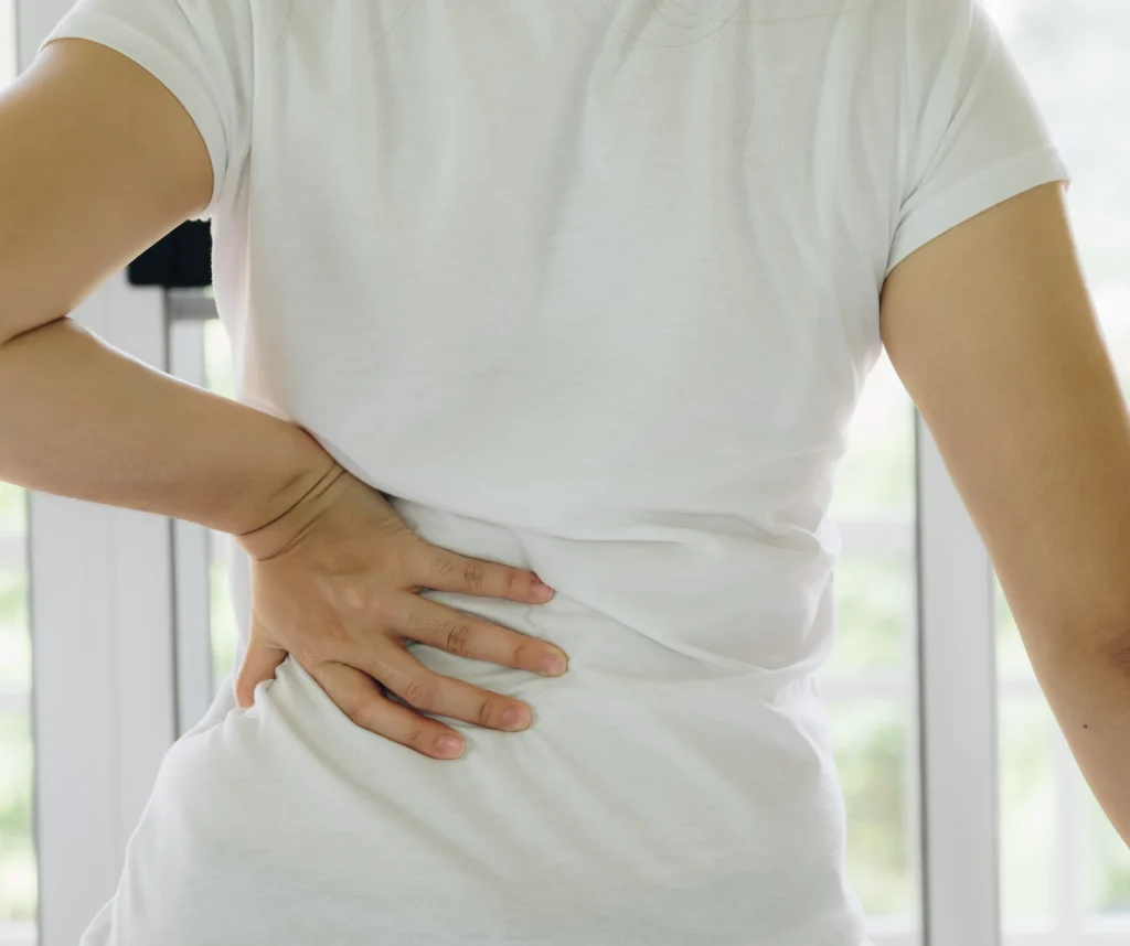 Woman with back pain
