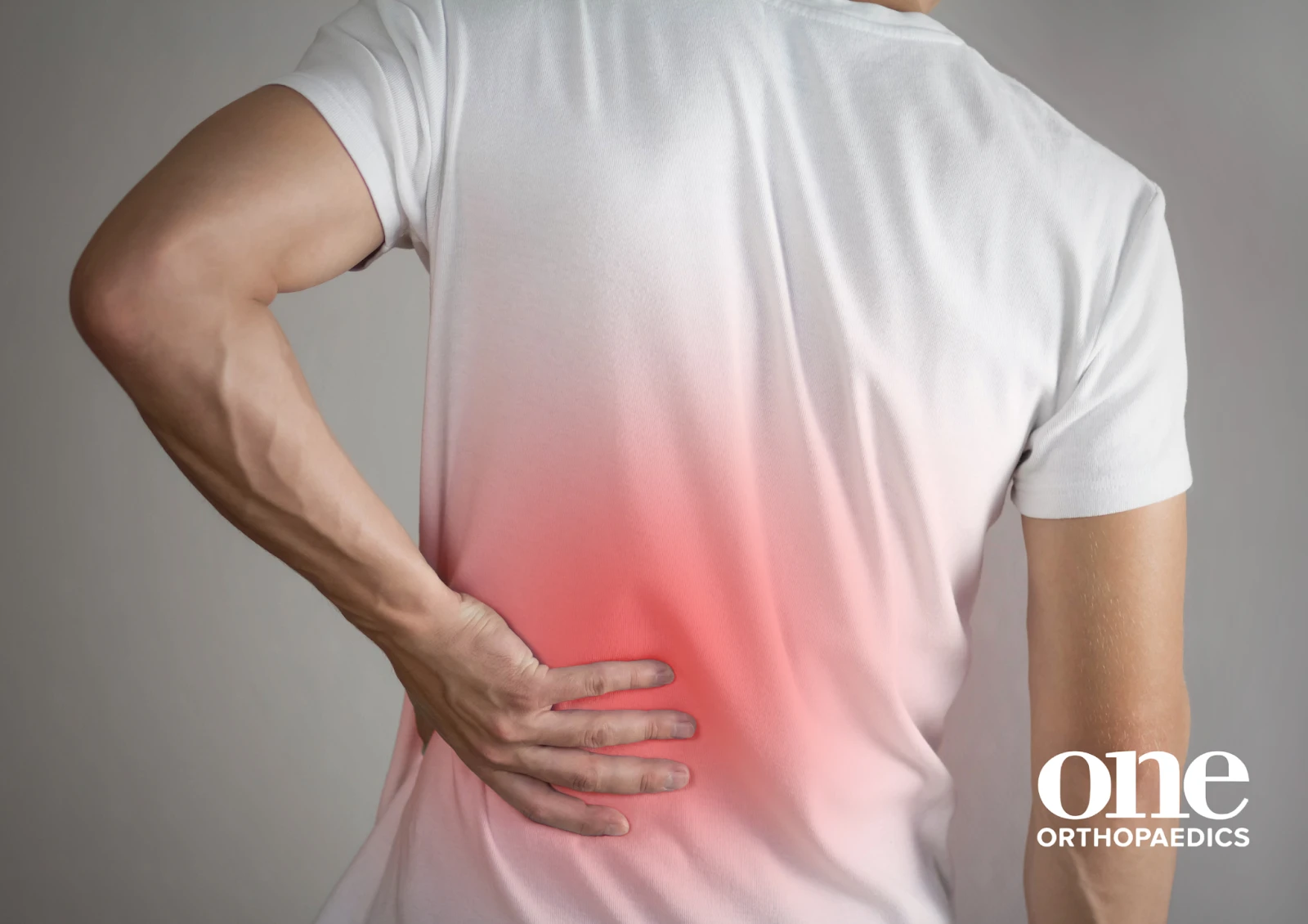 Man with sciatica pain in his back